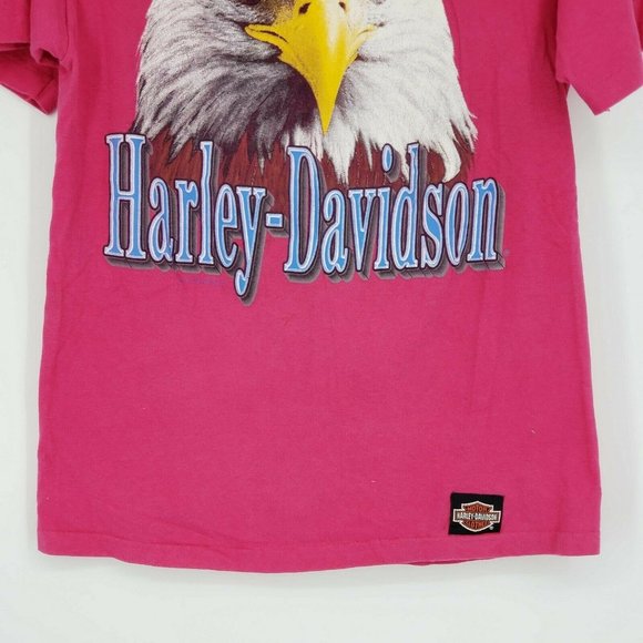 Harley Davidson Hanes Beefy-T Bald Eagle T-Shirt - Picture 4 of 7